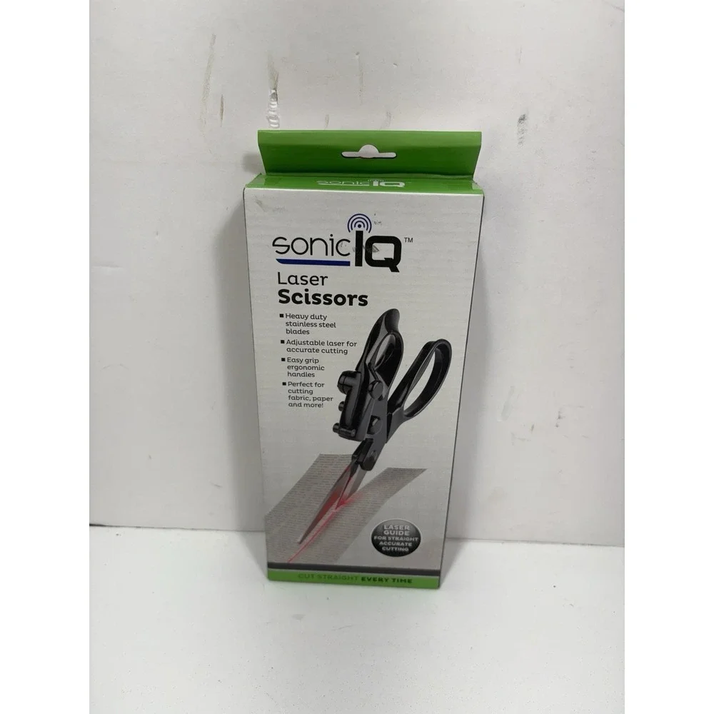 SonicIQ‎ Laser Scissors Cuts Straight Fast Laser Guided Scissors Sonic IQ New